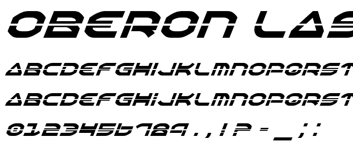Oberon Laser Italic font